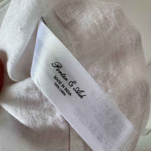 Porter & Ash 100% Linen White Short Sleeve Shirt Men’s  XL Preppy Beach Coastal - Picture 5 of 6